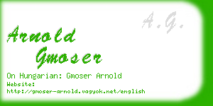 arnold gmoser business card